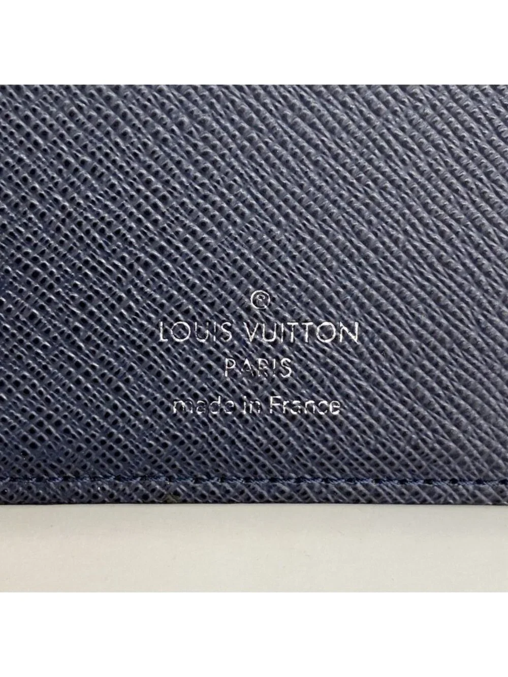 Louis Vuitton Wallet Epi Damier Graphite Portefeuille Brazza NM Blue Marine